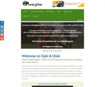 Opieanddixie.com(Natural Pet Grooming Aids) Screenshot