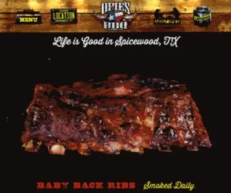 Opiesbarbecue.com(Life is Good in Spicewood) Screenshot