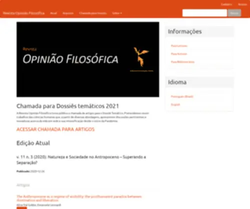 Opiniaofilosofica.org(Revista) Screenshot