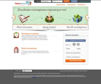 Opiniolandia.com.ar(Encuestas pagadas en línea) Screenshot