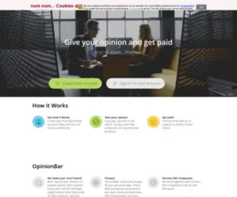 Opinionbar.com(Give your opinion and get paid) Screenshot