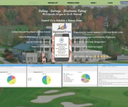 Opiniontrac.com(Golf Course Survey & Member Satisfaction Measurement) Screenshot