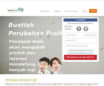 Opinionworld.co.id(Dapatkan Uang melalui Survei Online di Indonesia) Screenshot
