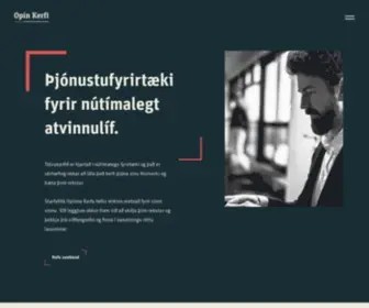 Opinkerfi.is(Opin Kerfi) Screenshot