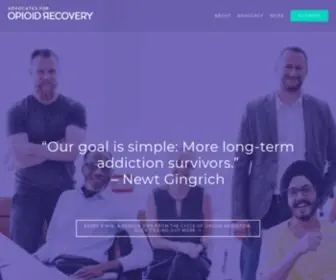 Opioidrecovery.org(Advocates for Opioid Recovery) Screenshot