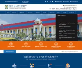 Opjsuniversity.edu.in(OPJS University) Screenshot