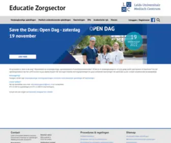 Opleidingenlumc.nl(Educatie Zorgsector) Screenshot