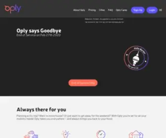 Oply.com(Oply is carsharing in your neighbourhood) Screenshot