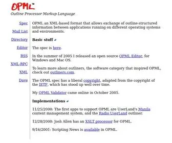 OPML.org(OPML) Screenshot