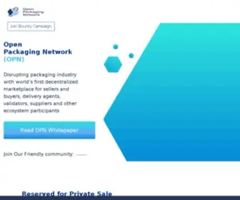 Opnplatform.com(Open packaging network) Screenshot
