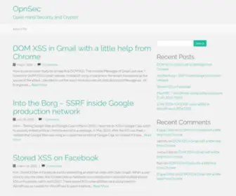 Opnsec.com(Open Mind Security) Screenshot