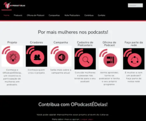 Opodcastedelas.com.br(#OPodcastÉDelas) Screenshot