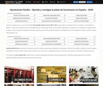 Oposicionesfaciles.es(Todo sobre opositar en Espa) Screenshot