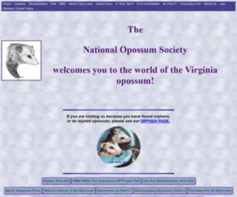 Opossum.org(The National Opossum Society) Screenshot