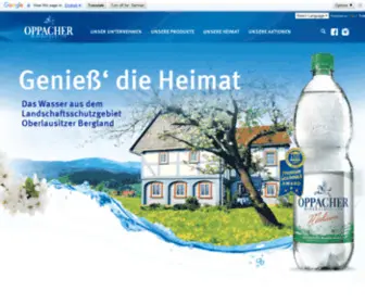 Oppacher.de(Mineralwasser aus Sachsens Oberlausitz) Screenshot