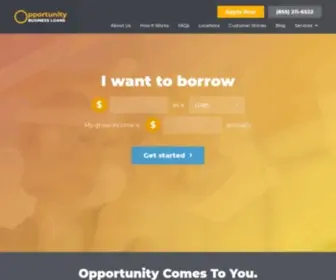 Oppbusinessloans.com(Opportunity Business Loans) Screenshot