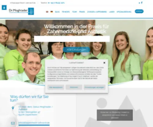 Oppenheim-Zahnarzt.de(Dr. Moghtader Zahnarzt Oppenheim gesunde Zähne und Laserbehandlung) Screenshot