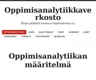 Oppimisanalytiikkaverkosto.fi(Laajasti käytetyn) Screenshot