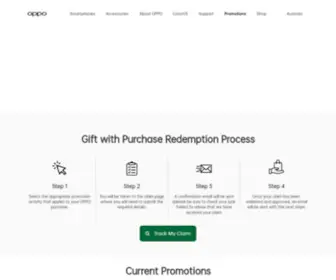 Oppopromotions.com.au(OPPO Australia Promotions Home) Screenshot