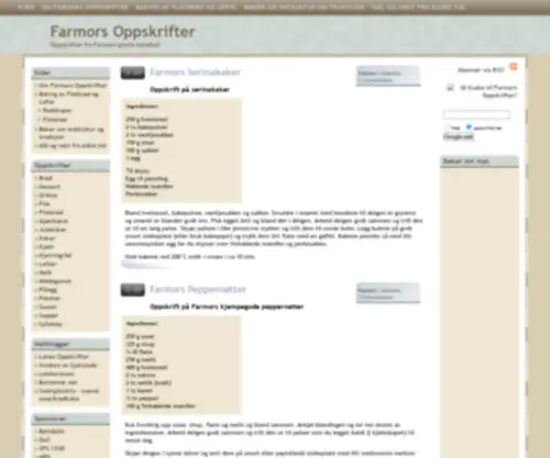 Oppskrifter.net(Farmors Oppskrifter) Screenshot