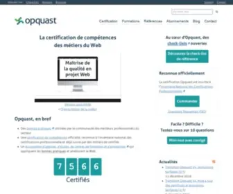 Opquast.com(Opquast, la certification des professionnels du Web) Screenshot