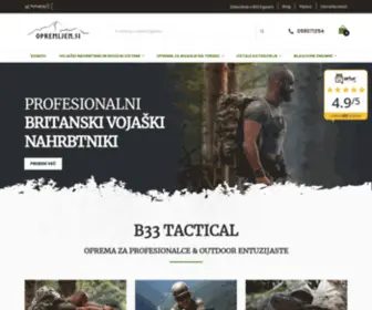 Opremljen.si(Vojaška trgovina Slovenija) Screenshot