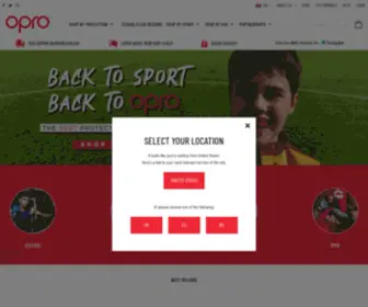 Opromouthguards.com(Opro sports mouthguards) Screenshot