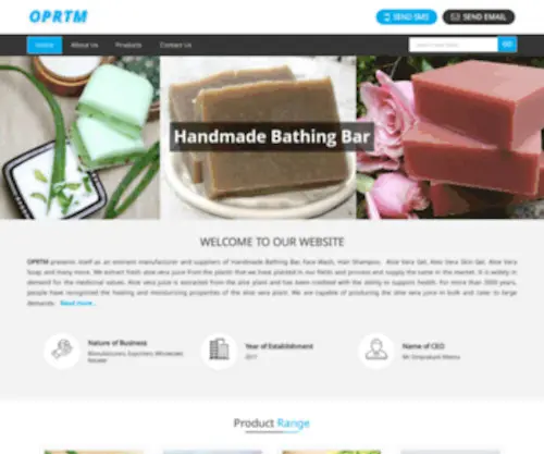OPRTM.com(Manufacturer Supplier of Aloe Vera Juice in Sawai Madhopur India) Screenshot