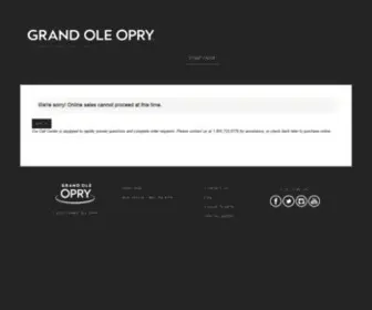 Opryentertainmentgroup.com(Grand Ole Opry House Tickets) Screenshot