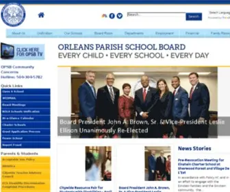 OPSB.us(The New Orleans Public School System) Screenshot