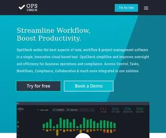 Opscheck.com(The Best Business Workflow Management Tool) Screenshot