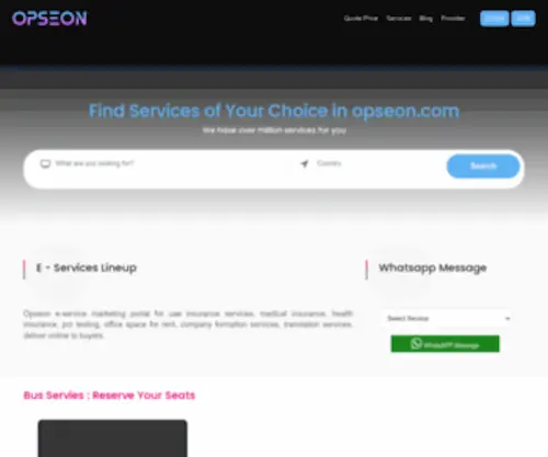 Opseon.com(E-services visa, translation in dubai uae) Screenshot