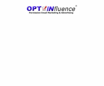 OPT-Influence.com(Email List Advertising & Marketing) Screenshot