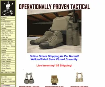 Optactical.com(OPERATIONALLY PROVEN TACTICAL GEAR High quality) Screenshot