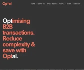 Optal.com(World Experts in Optimising B2B Transactions) Screenshot