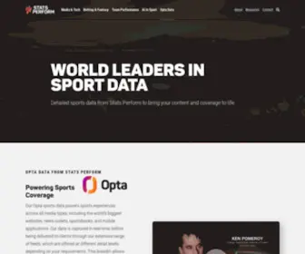 Optasports.com(Opta data from Stats Perform) Screenshot