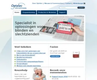 Optelec.nl(Optelec biedt oplossing voor slechtzienden) Screenshot