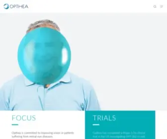 Opthea.com(Revolutionizing Treatment of Wet AMD) Screenshot