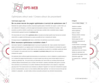 Opti-WEB.ro(Optimizare site si Serivii de optimizare site Opti) Screenshot