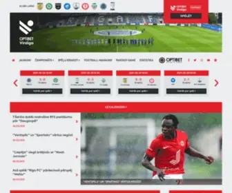 Optibetvirsliga.com(Latvijas virslīga) Screenshot