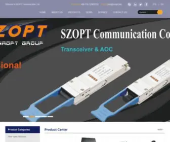 Opticalpatchcord.com.cn(SZOPT Communication) Screenshot