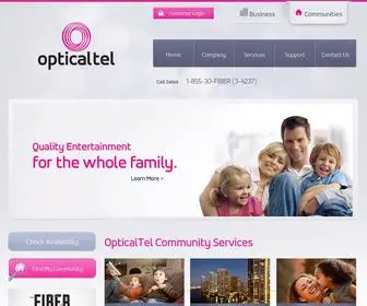 Opticaltel.com(Communities Section) Screenshot