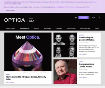 Optica.org(Optica is the leading society in optics and photonics) Screenshot