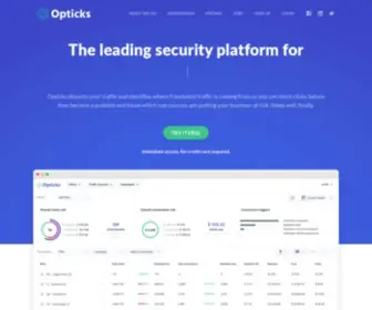 Opticks.io(The performance marketing tracker with long) Screenshot