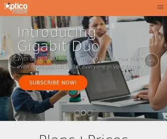 Opticofiber.com(Optico Fiber by Critical Hub Networks) Screenshot