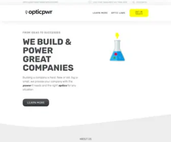 OpticPower.com(We Turn Ideas into Successful Companies) Screenshot