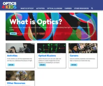 Optics4Kids.org(Optics For Kids) Screenshot