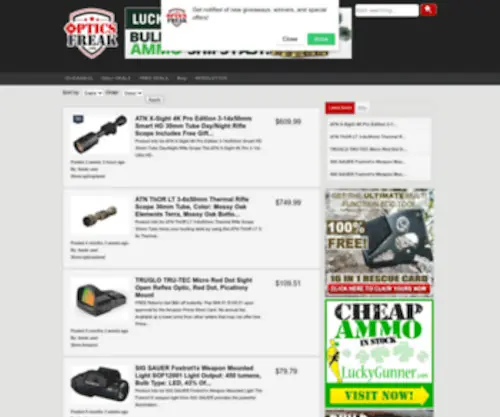 Opticsfreak.com(Opticsfreak) Screenshot