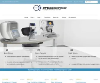 Opticsinc.com(Ophthalmic Equipment and Supplies) Screenshot