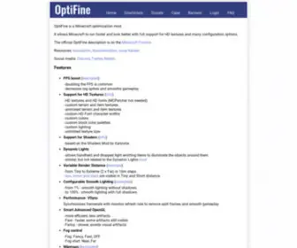Optifine.net Screenshot